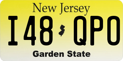 NJ license plate I48QPO