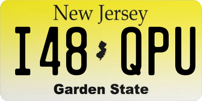 NJ license plate I48QPU