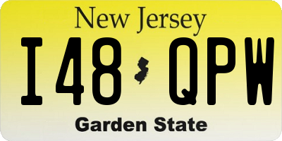 NJ license plate I48QPW