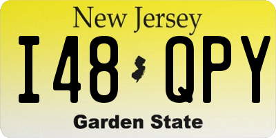 NJ license plate I48QPY