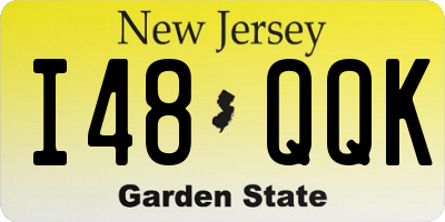 NJ license plate I48QQK