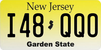 NJ license plate I48QQO