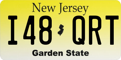 NJ license plate I48QRT