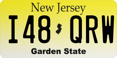 NJ license plate I48QRW
