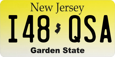 NJ license plate I48QSA
