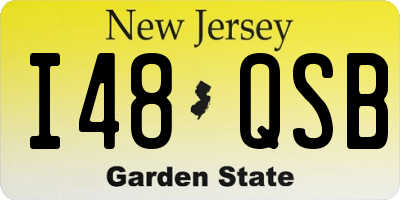 NJ license plate I48QSB