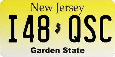 NJ license plate I48QSC