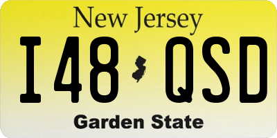 NJ license plate I48QSD