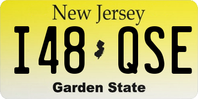 NJ license plate I48QSE