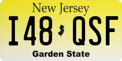 NJ license plate I48QSF