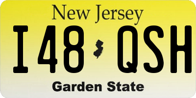 NJ license plate I48QSH