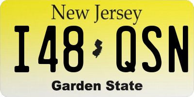 NJ license plate I48QSN