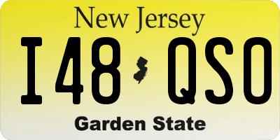 NJ license plate I48QSO