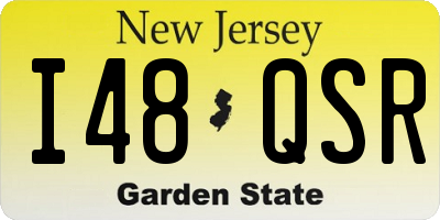 NJ license plate I48QSR