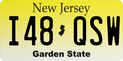 NJ license plate I48QSW