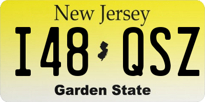 NJ license plate I48QSZ