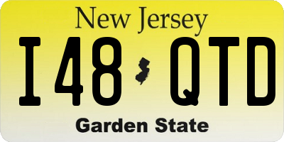 NJ license plate I48QTD