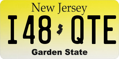 NJ license plate I48QTE