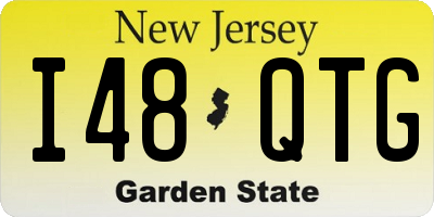 NJ license plate I48QTG
