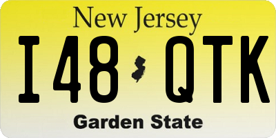 NJ license plate I48QTK