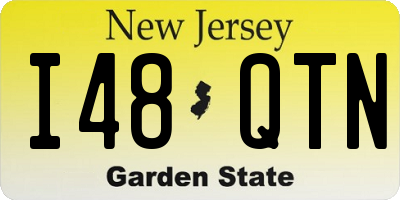 NJ license plate I48QTN