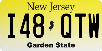 NJ license plate I48QTW
