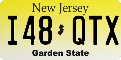 NJ license plate I48QTX