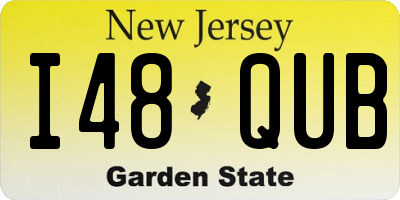 NJ license plate I48QUB
