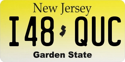 NJ license plate I48QUC