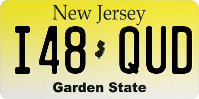 NJ license plate I48QUD