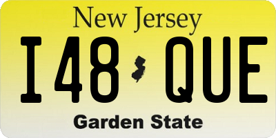 NJ license plate I48QUE