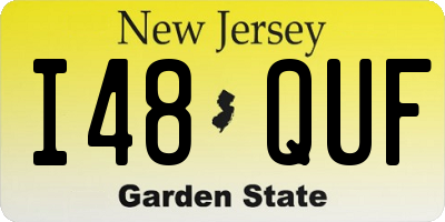 NJ license plate I48QUF