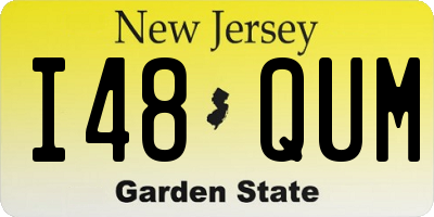 NJ license plate I48QUM
