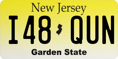 NJ license plate I48QUN