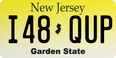 NJ license plate I48QUP