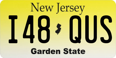 NJ license plate I48QUS