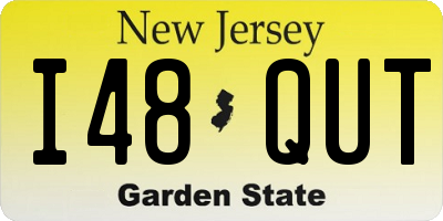 NJ license plate I48QUT