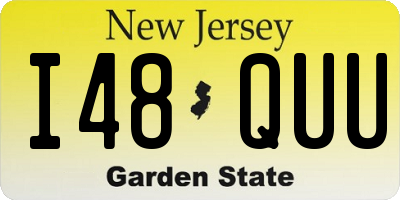 NJ license plate I48QUU