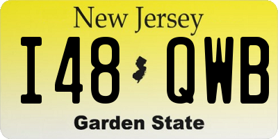 NJ license plate I48QWB