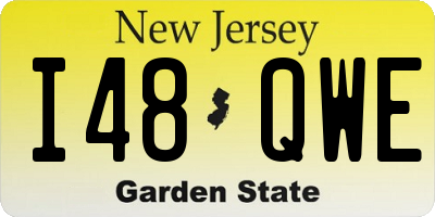 NJ license plate I48QWE