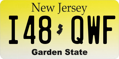 NJ license plate I48QWF