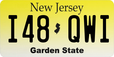 NJ license plate I48QWI
