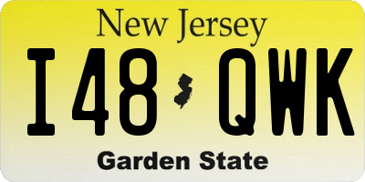 NJ license plate I48QWK