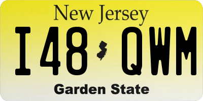 NJ license plate I48QWM