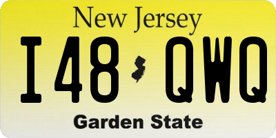 NJ license plate I48QWQ