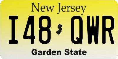 NJ license plate I48QWR