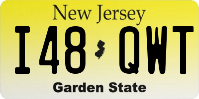 NJ license plate I48QWT