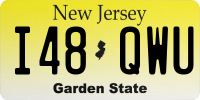 NJ license plate I48QWU