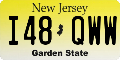 NJ license plate I48QWW