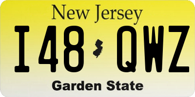 NJ license plate I48QWZ